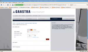 Gastra payment page