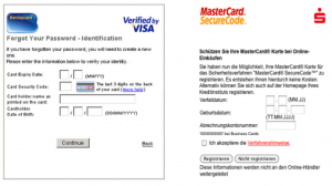 3D secure screenshot