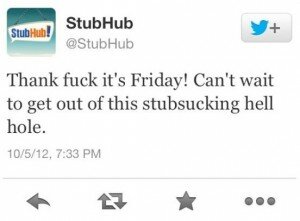StubHub F-bomb tweet